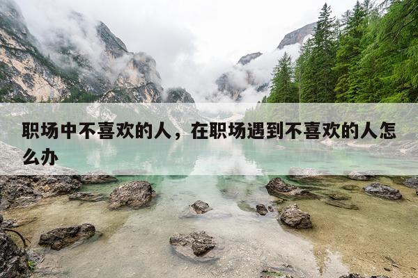 职场中不喜欢的人，在职场遇到不喜欢的人怎么办