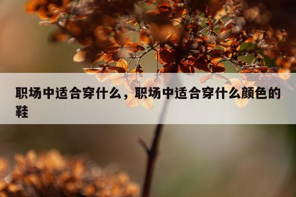 职场中适合穿什么，职场中适合穿什么颜色的鞋