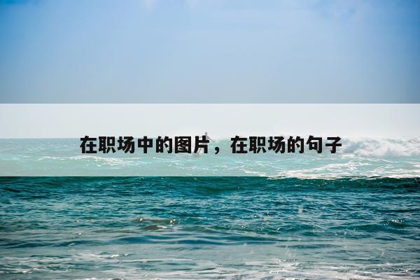 在职场中的图片，在职场的句子