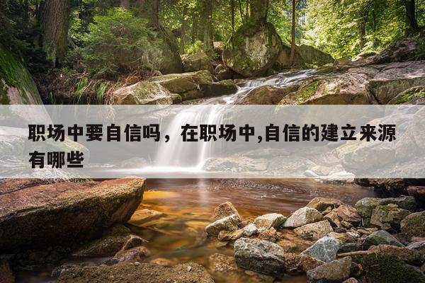 职场中要自信吗，在职场中,自信的建立来源有哪些