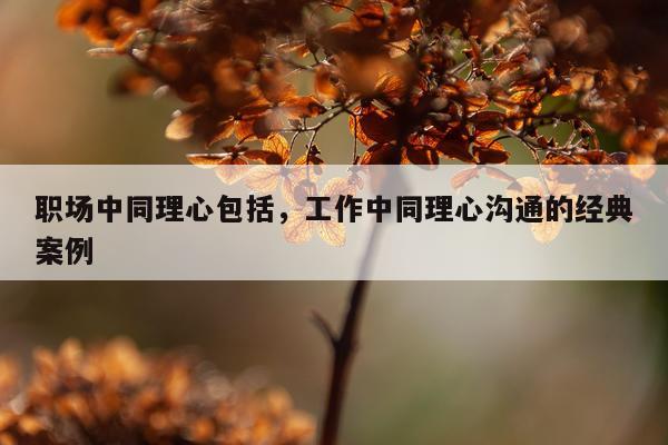 职场中同理心包括，工作中同理心沟通的经典案例