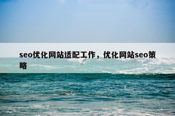seo优化网站适配工作，优化网站seo策略