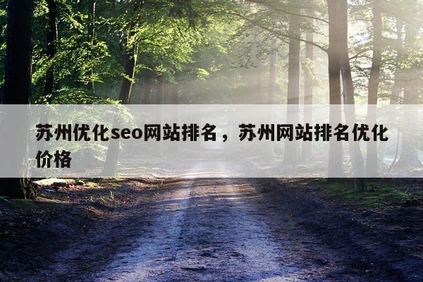 苏州优化seo网站排名，苏州网站排名优化价格