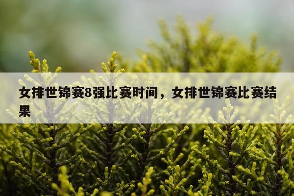 女排世锦赛8强比赛时间，女排世锦赛比赛结果