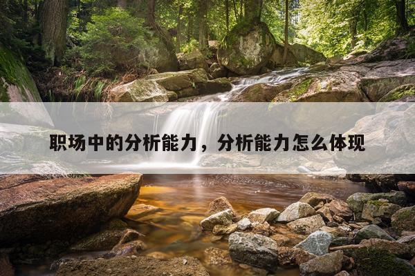 职场中的分析能力，分析能力怎么体现
