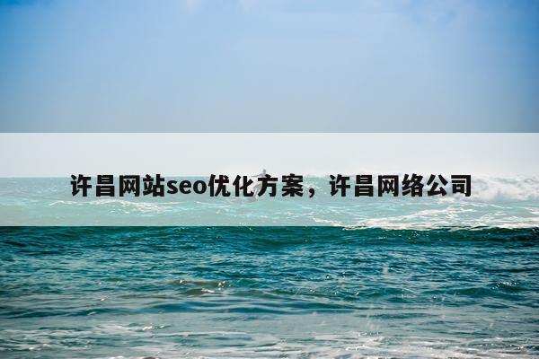 许昌网站seo优化方案，许昌网络公司