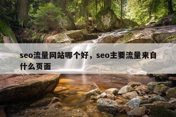 seo流量网站哪个好，seo主要流量来自什么页面