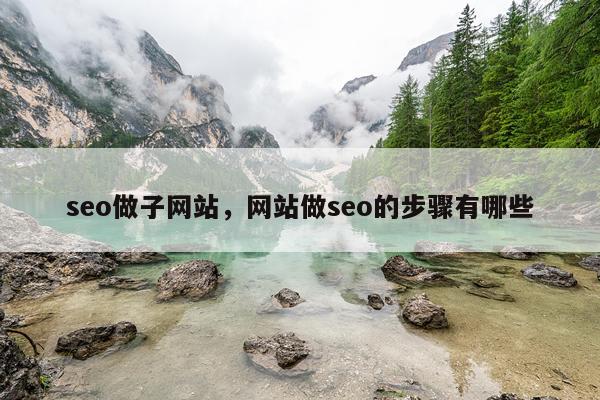 seo做子网站，网站做seo的步骤有哪些