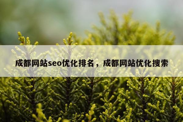 成都网站seo优化排名，成都网站优化搜索