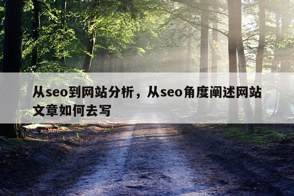 从seo到网站分析，从seo角度阐述网站文章如何去写