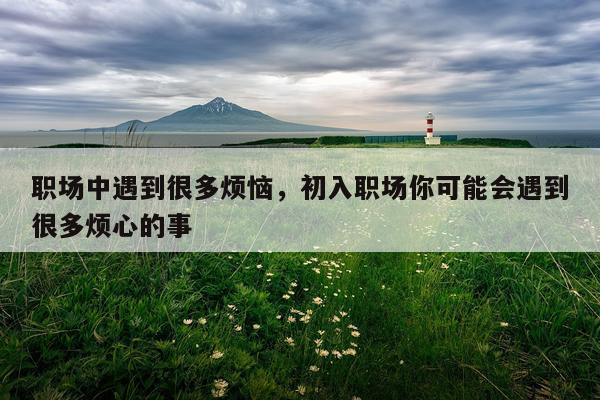 职场中遇到很多烦恼，初入职场你可能会遇到很多烦心的事