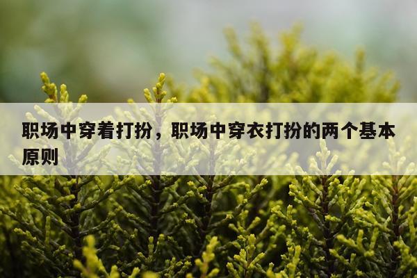 职场中穿着打扮，职场中穿衣打扮的两个基本原则