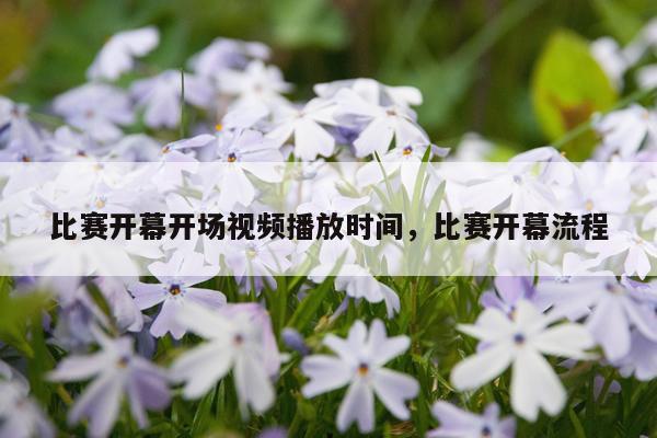 比赛开幕开场视频播放时间，比赛开幕流程