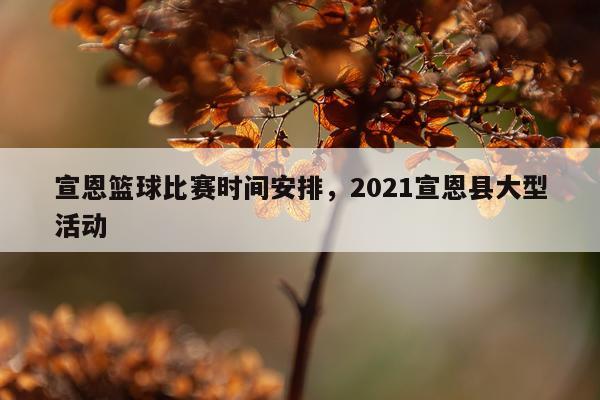 宣恩篮球比赛时间安排,2021宣恩县大型活动