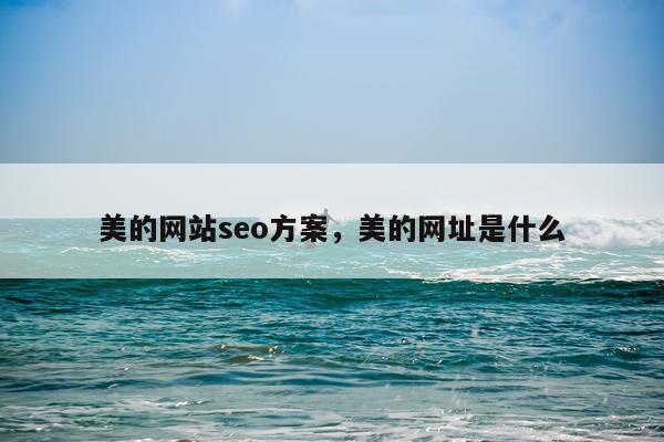 美的网站seo方案,美的网址是什么