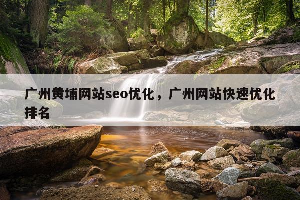 广州黄埔网站seo优化,广州网站快速优化排名