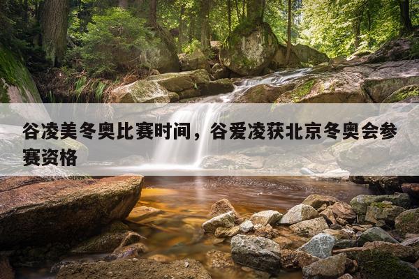 谷凌美冬奥比赛时间,谷爱凌获北京冬奥会参赛资格